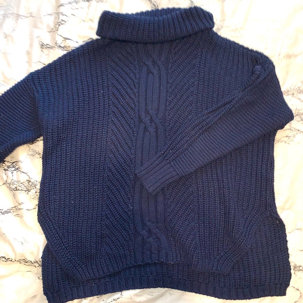 Chunky Cozy Navy Blue Sweater